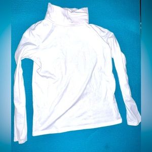 White youth turtleneck, shirt, worn 1x.